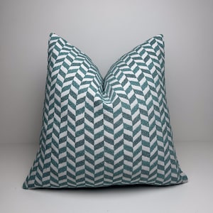 Teal Textured Throw Pillow, Turquoise Pillow Cover, Coastal Nautical Pillow, Decorative Cushion, Modern Sofa Pillow, Handmade Pillowcase