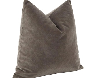 Funda de almohada de terciopelo topo / Funda de almohada europea suave neutra y cojín decorativo