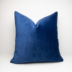 Navy Blue Throw Pillow Cover, Solid Velvet Pillow Cover, Navy Velvet Lumbar Pillow, Navy Euro Sham Cover, Navy Blue Cushion Cover, Gift Idea