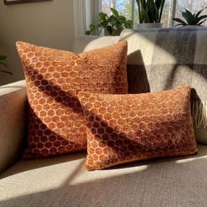 Rust Orange Textured Pillow Cover: Dotted Euro Sham & Lumbar
