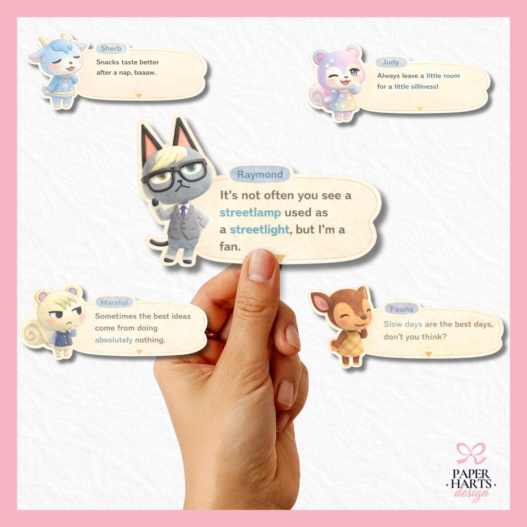 Animal Crossing Villager Quotes Sticker Pack Cozy Gaming Nintendo Animal Crossing Villager Quotes Sticker Pack Cozy Gaming Nintendo