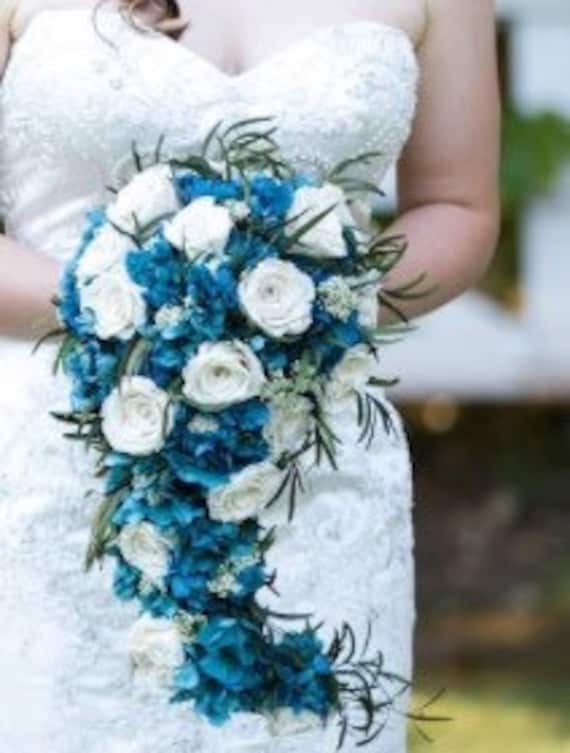 Everlasting Blue bridal bouquet