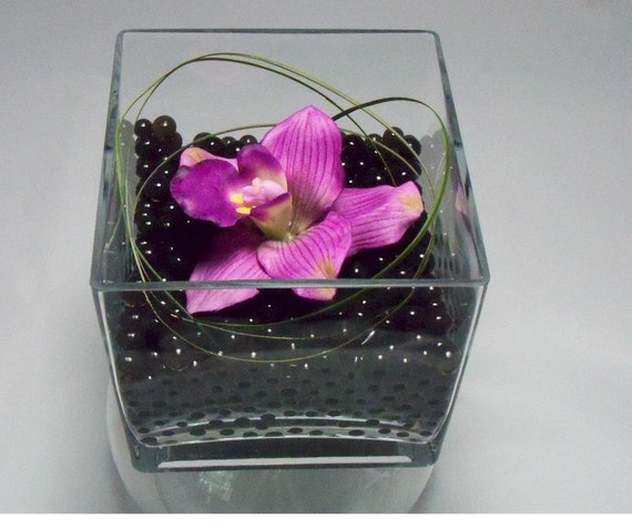 Orchid in a Elegant Square Vase DIY kit