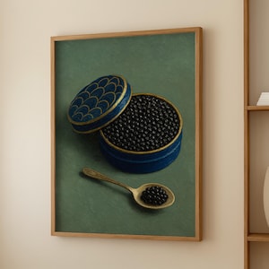 Caviar Painting Print – Luxury Kitchen Wall Decor