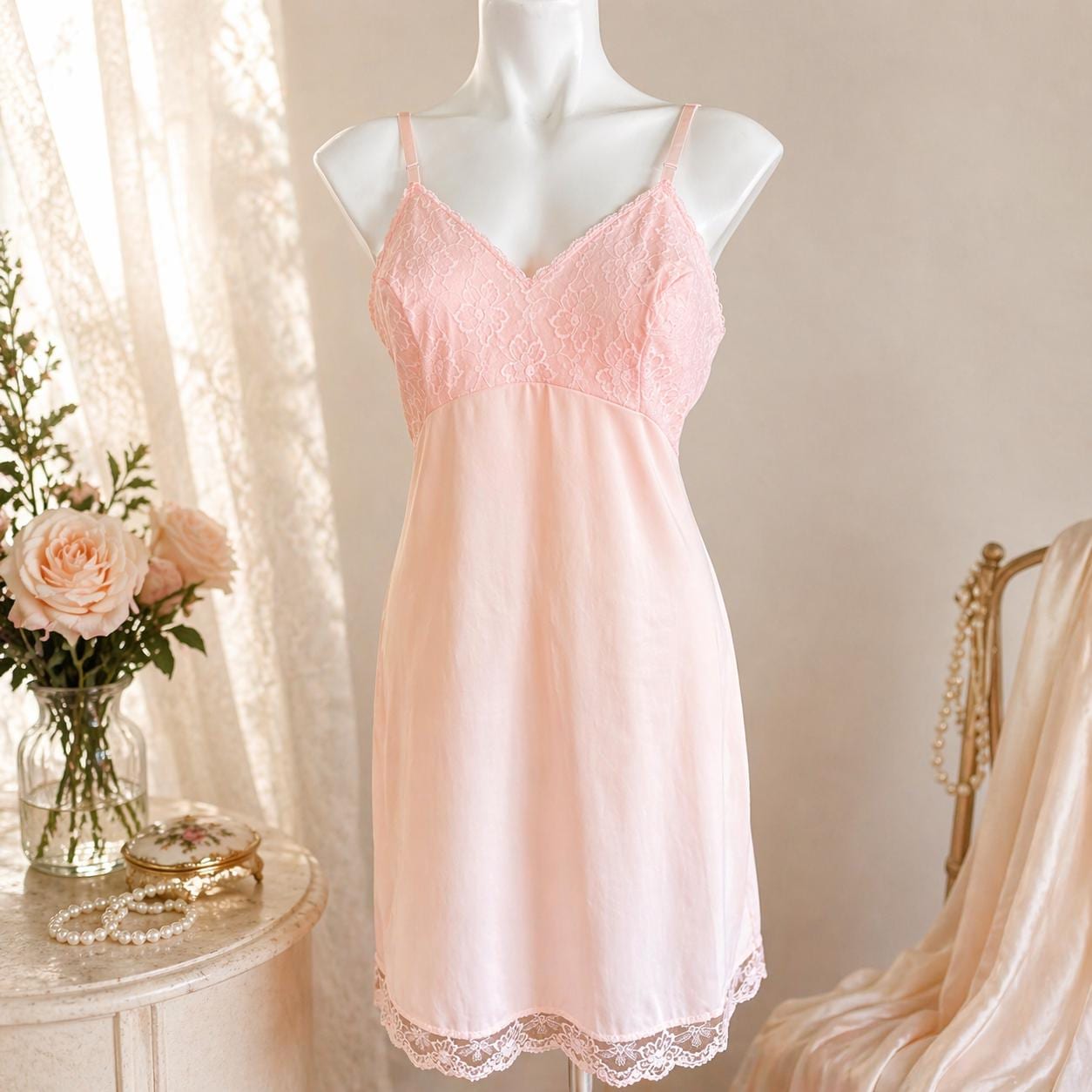 Black Lace Pink Slip - Etsy