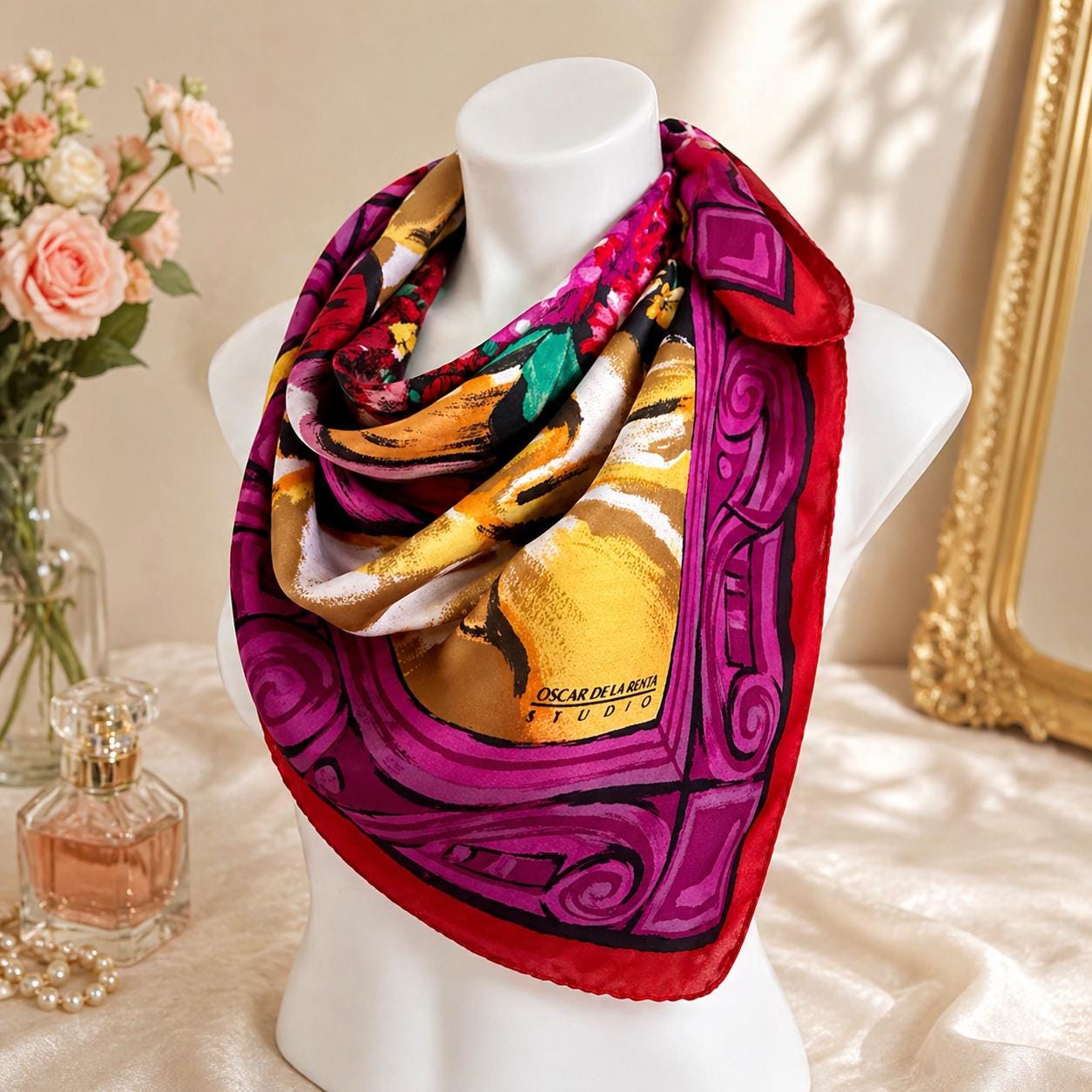 Oscar de la Renta Studio Vintage Men\'s Tie Upcycled Silk Headband Oscar De La Renta Tie - Etsy main image 4