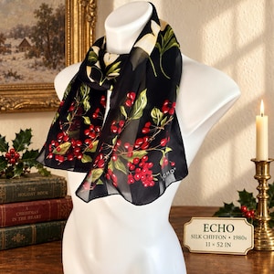 Echo　スカーフポンチョ　シルク100 Echo Silk Chiffon Scarf - Etsy