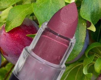 Organic Lipstick (POPPIN PLUM) | 100% Natural | Organic | Gluten Free | Paraben Free | Lead Free | Vegan | Cruelty Free