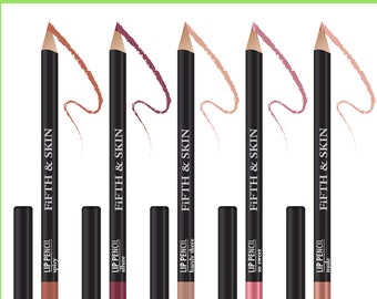 Natural Lip Pencil | Natural Ingredients | Long Lasting | Toxin Free | Lead Free | Vegan | Cruelty Free | 6 Colors