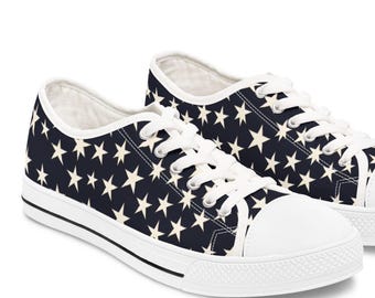Zapatillas con estrellas patrióticas: zapatos para mujer con la bandera de EE. UU.
