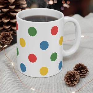 Spaß bunte Polka-Punkt-Tasse | Helle Punktmuster-Keramik