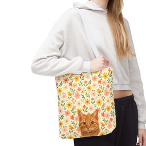 Cat's in the bag Tote Bag, Cat Lover Gift, Grocery Bag, Canvas Tote, Shopping Bag, Beach Bag, Book bag