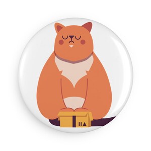 Cute Cat Button Magnet Set, Cat Lover Gift, Home Decor, Refrigerator Magnet, Animal Lover Gift, Quirky Kitchen Decor