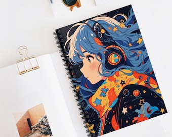 Cuaderno espiral artístico: un diario colorido para creativos