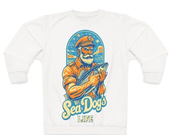 Sweat-shirt Sea Dogs vintage : col rond marin, vêtements pour amoureux de l'océan