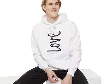 Love Hoodie: Unisex Garment-Dyed Cotton-Blend Sweatshirt
