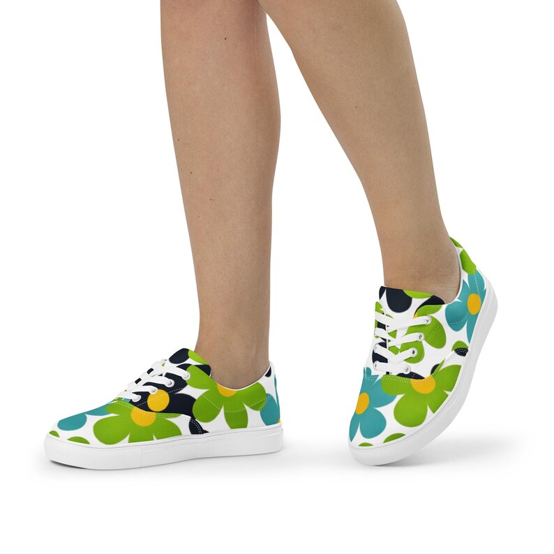 Art Deco - Sustainably Made Women's  Lace-Up Canvas Shoes main image 0