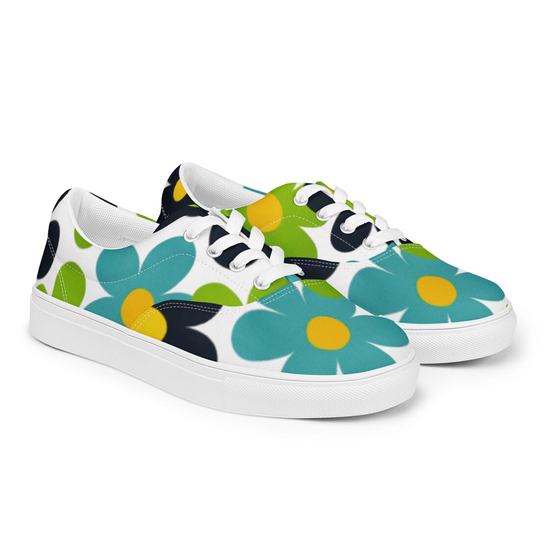 Women's Camouflage Canvas Sneakers - Lace-Up Comfort Shoes