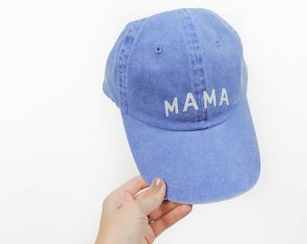 New Mama Pigment Dyed Baseball Hat Cap // You Pick Color