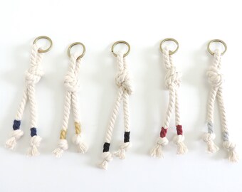 New Rope Knot Colored Keychain || 5 Colors to Choose From