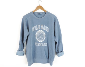 New Wild Kard Vintage Comfort Colors Crewneck Sweatshirt Pullover // You Pick Color // Size S-3XL