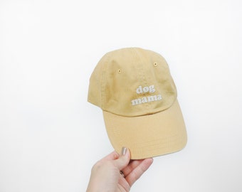 New Dog Mama Pigment Dyed Baseball Hat Cap // You Pick Color