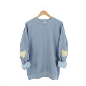 New Heart Sleeve Comfort Colors Crewneck Sweatshirt Pullover // You Pick Color // Size S-3XL