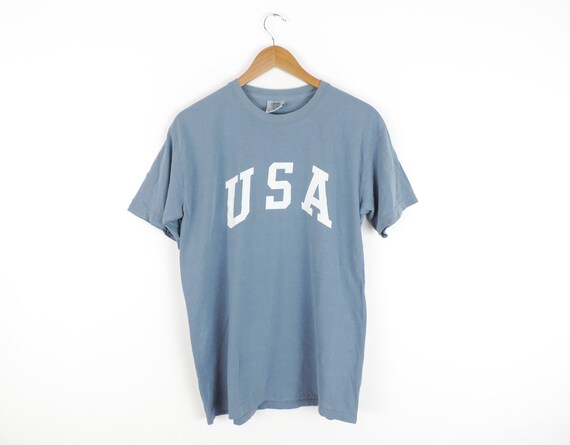 New Retro Usa Comfort Colors Cursive T Shirt Size S 3xl Etsy