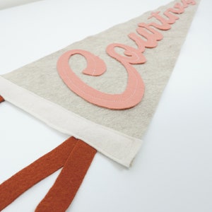 Custom Name Felt Pennant Flag // You Pick Name and Colors image 4