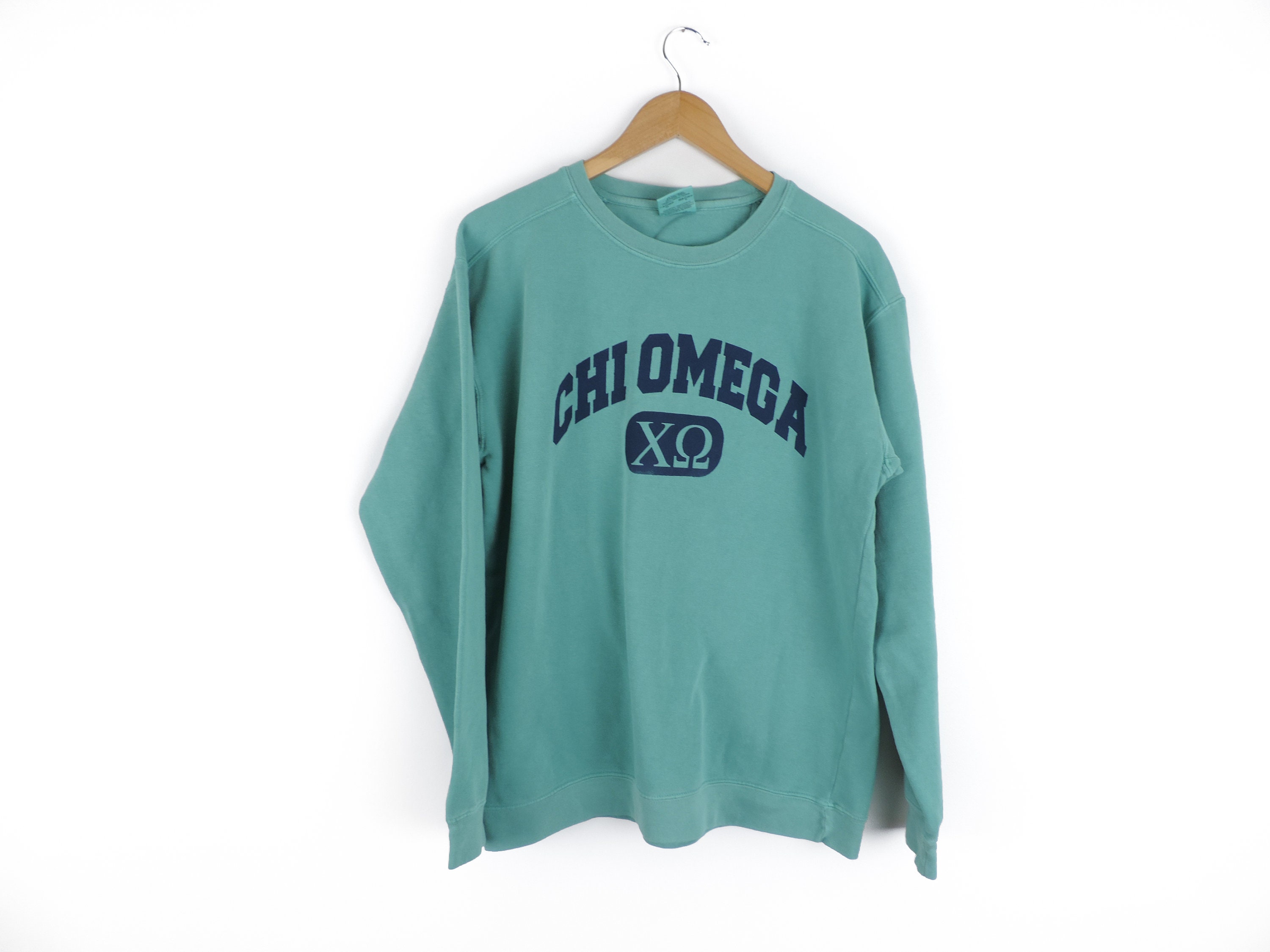 New Chi Omega Comfort Colors Basic Crewneck Sweatshirt // Size | Etsy