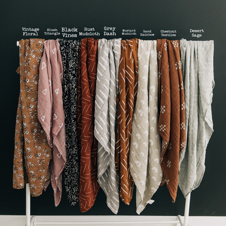 New Love You Forever Boho Baby Muslin Swaddle Blanket // Etsy