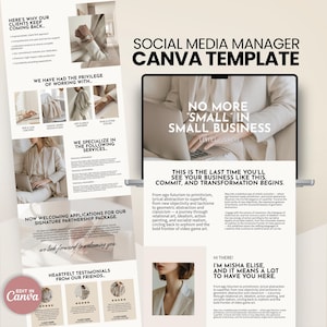 Social Media Manager Website Canva Template Virtual assistant Canva Website One Page Website Canva Landing Page Coach Canva Website Business