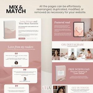 One-page book marketing website for authors using Canva