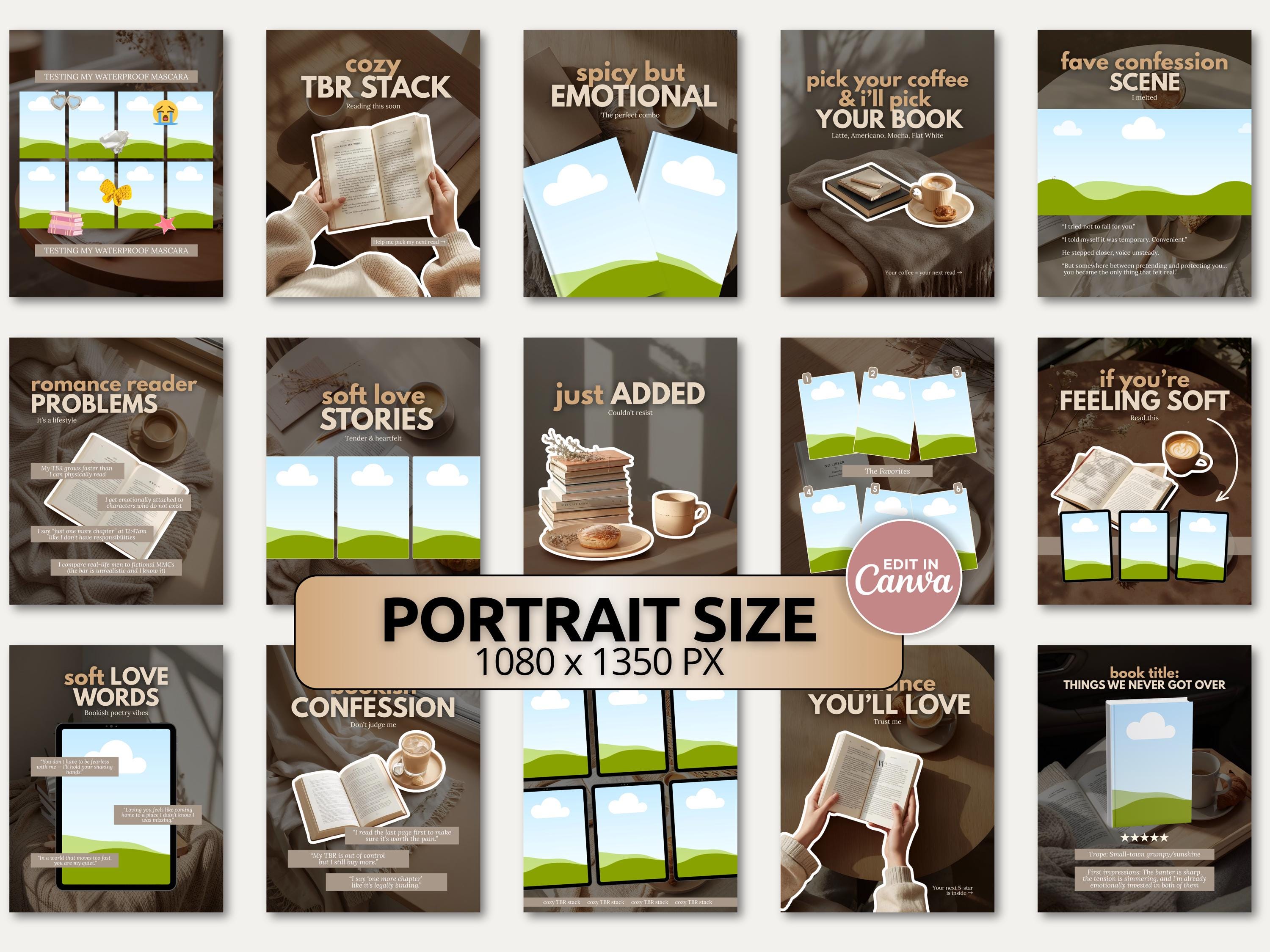 Bookish Carousel Template for Bookstagram Booktok Trendy Viral Book ...