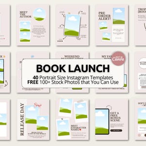 Romance Author Instagram Template Author Engagement Social Media Marketing Writer Instagram Bookstagram Canva Indie Author Book Promo