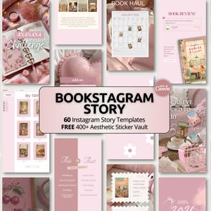 Soft pink Bookstagram Story Canva template bundle featuring cozy reading aesthetics, blush pink backgrounds, feminine layouts, and editable Instagram story designs for book lovers. This collection includes story templates for book reviews, reading updates, TBR lists, monthly recaps, and reader engagement prompts. Designed for Bookstagram creators, BookTok influencers, authors, and book bloggers who want a cohesive and professional social media presence.