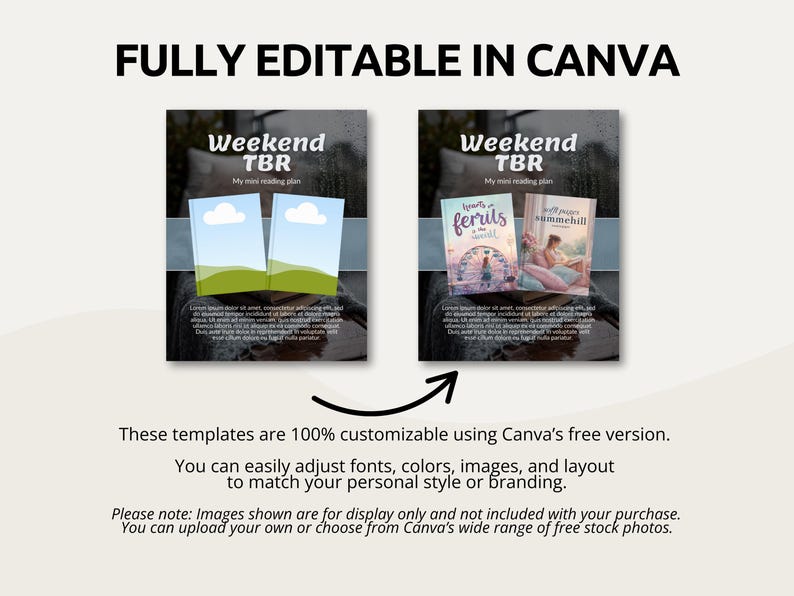 Cozy Blue Gray Bookish Carousel Template | Trendy Canva Posts for ...