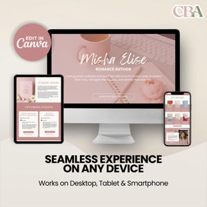 Professional Canva site for authors, bloggers, and book launches