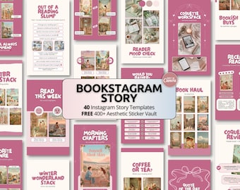 Coquette Bookstagram Story Template Booktok Instagram Post Romantic Aesthetic Canva Template Book Lover Social Media Indie Author Carousel