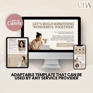 Canva landing page website template in beige tones – ideal for executive virtual assistants, digital marketers, and creative entrepreneurs.