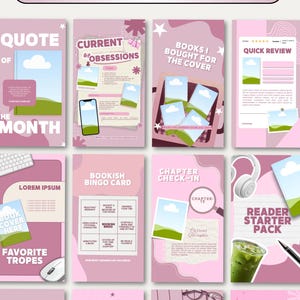 Trendy bold pink bookish story Canva bundle for Bookstagram creators, indie authors, and BookTok content creators. Features dear reader, scene I loved writing, thank you readers, and reader message highlights connection story templates. Bold pink and bubblegum tones create a vibrant energetic and scroll stopping Instagram story aesthetic presence. Fully editable in free Canva with 400 plus aesthetic pink stickers included for elevated story content creation.