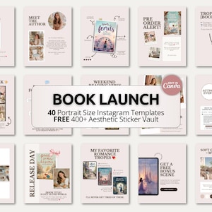 Plantilla de Instagram para autor de romance, participación del autor, marketing en redes sociales, escritor, Instagram, Bookstagram, Canva, promoción de libros para autor independiente