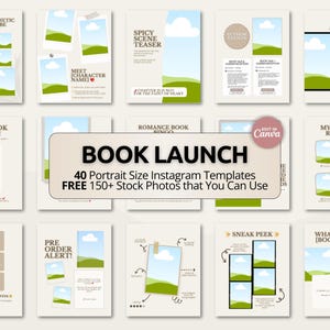 Romance Author Instagram Templates | Canva Bookstagram Kit for Writers Indie Authors, Book Promo, Author Engagement Marketing & Social Media