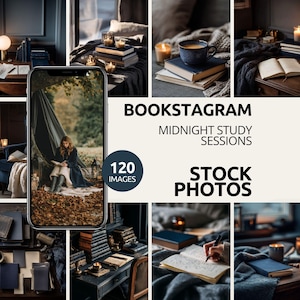 Midnight Study Sessions Bookstagram Stock Photos | Moody Reading Aesthetic, Candlelight Journals & Books Nocturnal Creative Workspace Images