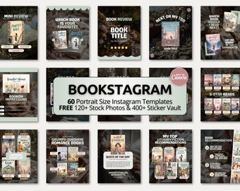 Cottagecore Bookstagram Carousel Template | Trendy Bookstagram Canva Carousel Template Bookish Content Creator Book Influencer IG Aesthetic