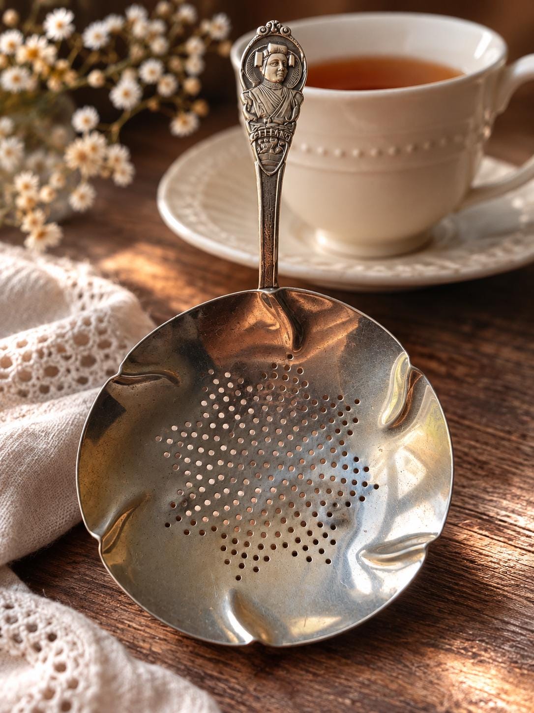 Vintage Dutch Tea Strainer - Etsy