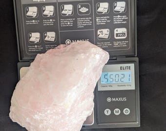 XL Raw Rose Quartz Crystal, Natural Love Stone, Grade A, Full Moon Charged