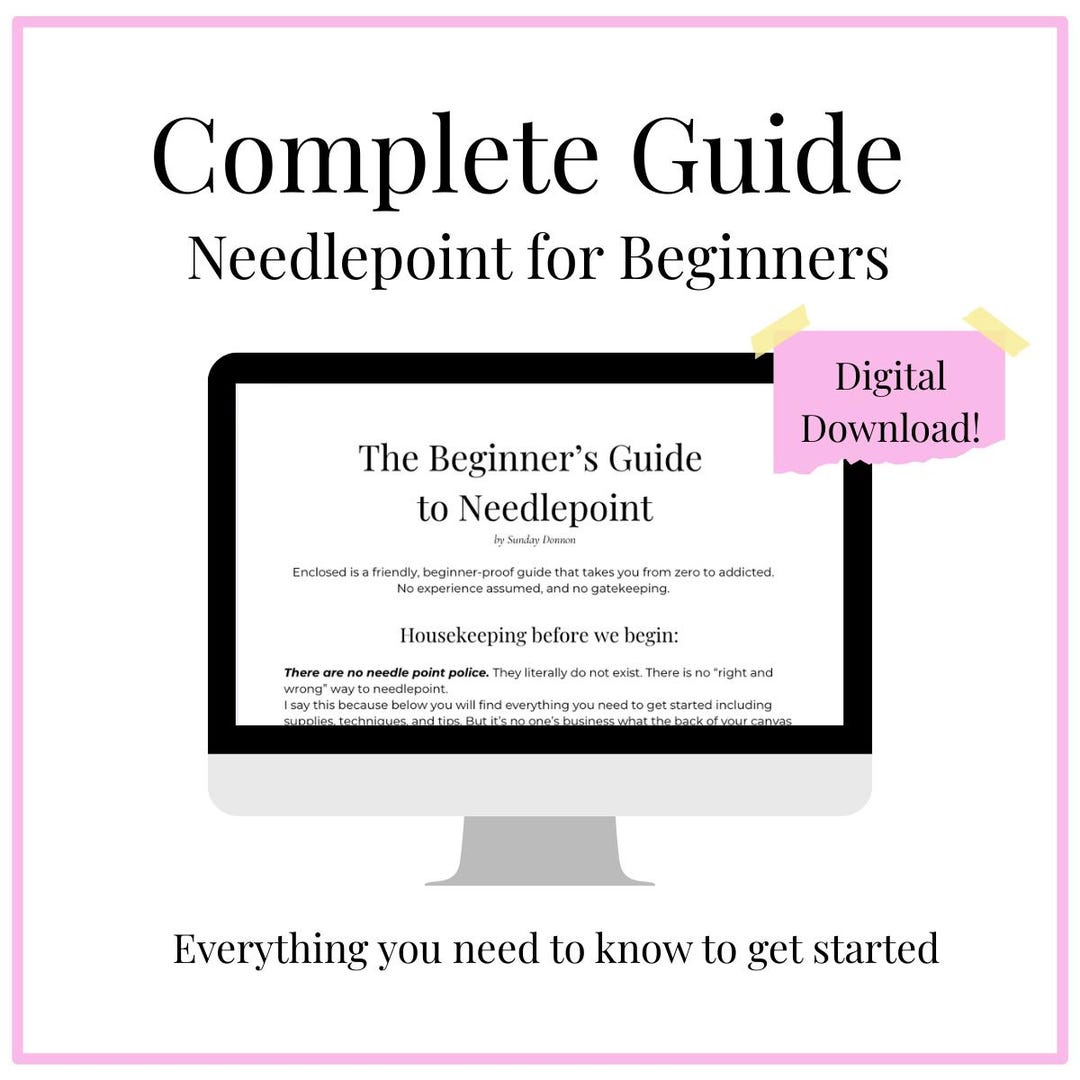 Digital Download Guid Complete Guide - Needlepoint for Beginners *digital Download* - Etsy