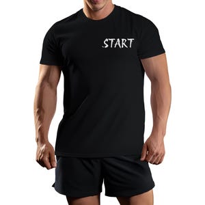 Minimalist Journey T-Shirt - START to END Conceptual Graphic Tee - Thoughtful Life Path Design Streetwear Shirt