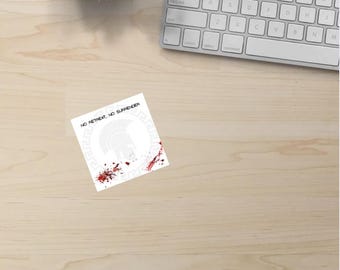 Spartan Post-it® Note Pads - No Retreat No Surrender, Unique Office Supplies, Creative Desk Accessories, Gifts for Fathers, Students